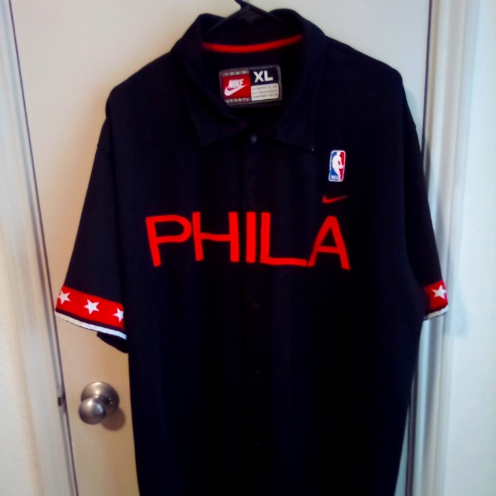 Authentic Philadelphia 76ers Nike Warm Up Jersey